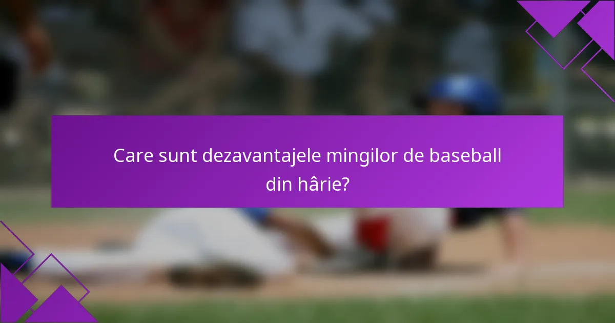 Care sunt dezavantajele mingilor de baseball din hârie?