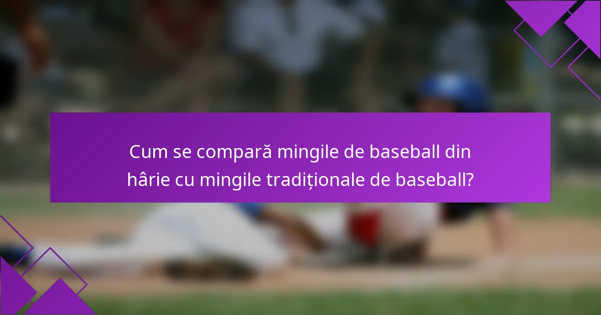 Cum se compară mingile de baseball din hârie cu mingile tradiționale de baseball?